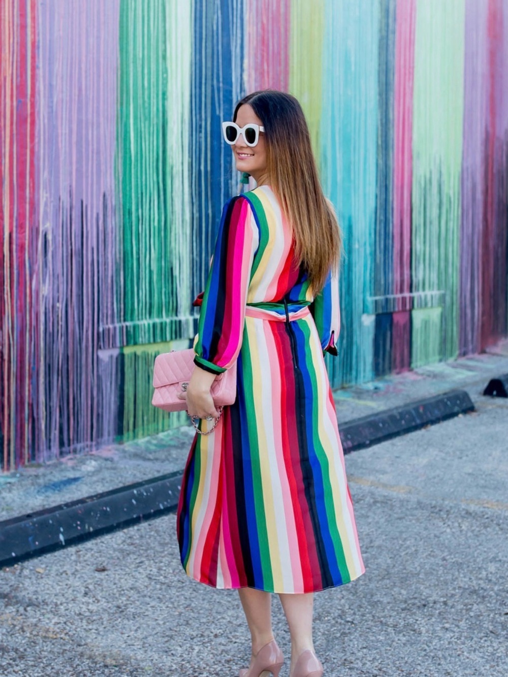 Alice & Oliva Coloful Longsleeve Midi Dress ✨🌈 - Picture 5 of 6